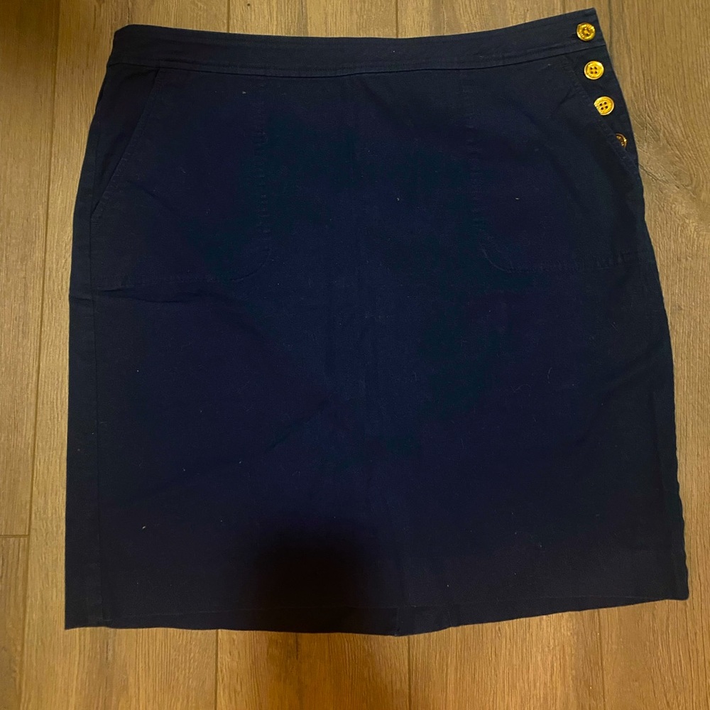 Lauren Ralph Lauren Navy Knee Length Skirt